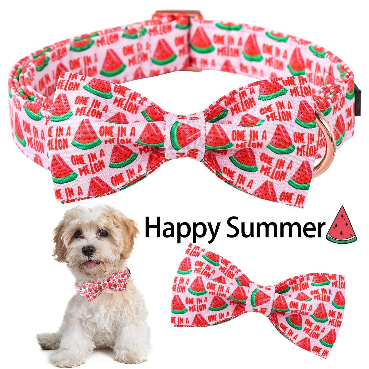 ARING PET Bowtie Dog Collar, Dog Collar with Bow, Adjustable Dog Collars for Small Medium Large Dogs.