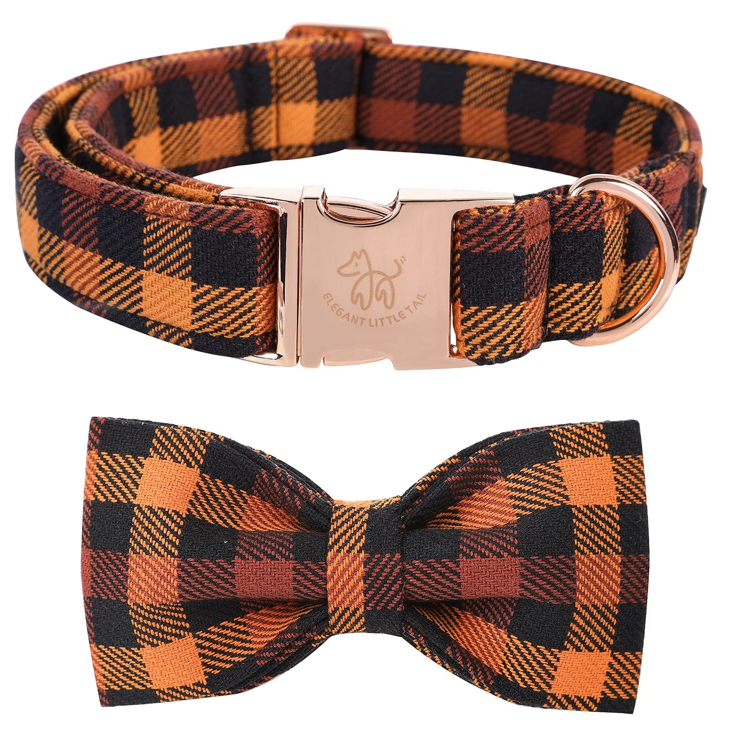 Elegant little tail Dog Collar with Bow, Bowtie Dog Collar, Adjustable Fall Dog Collars for Small Medium Large Dogs