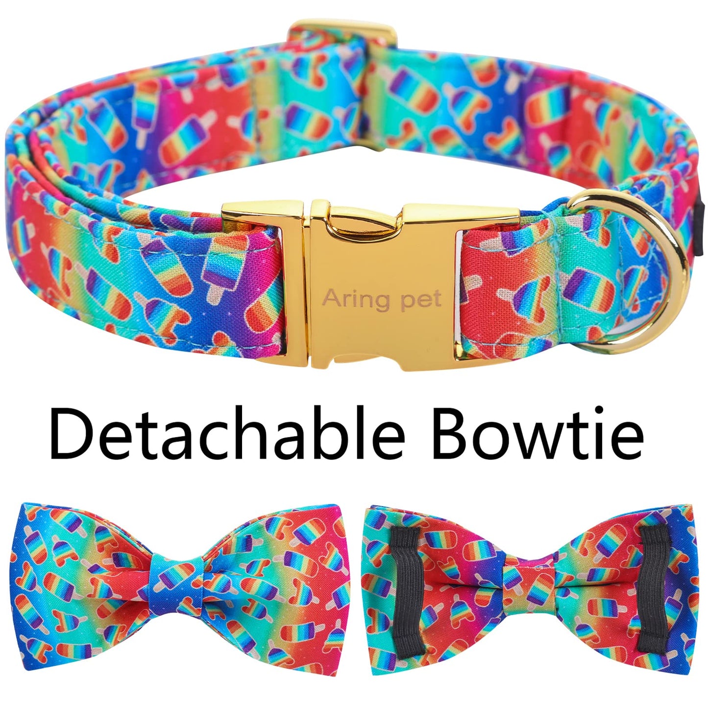 ARING PET Bowtie Dog Collar, Dog Collar with Bow, Adjustable Dog Collars for Small Medium Large Dogs.