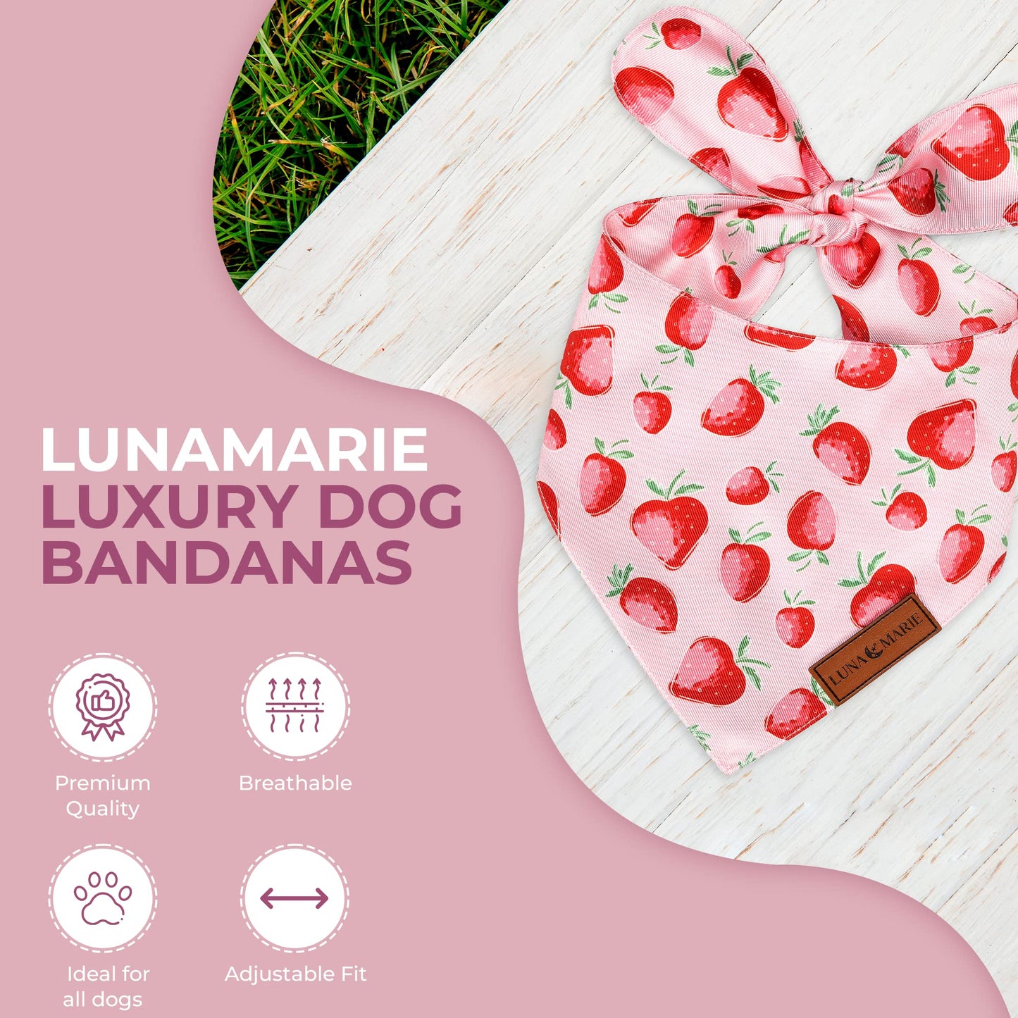 Luxury Pet Birthday Bandanas -Premium & Silky Poly Fabric | 100% Handmade | Custom Shape Dual Layered (Birthday Girl, Medium)