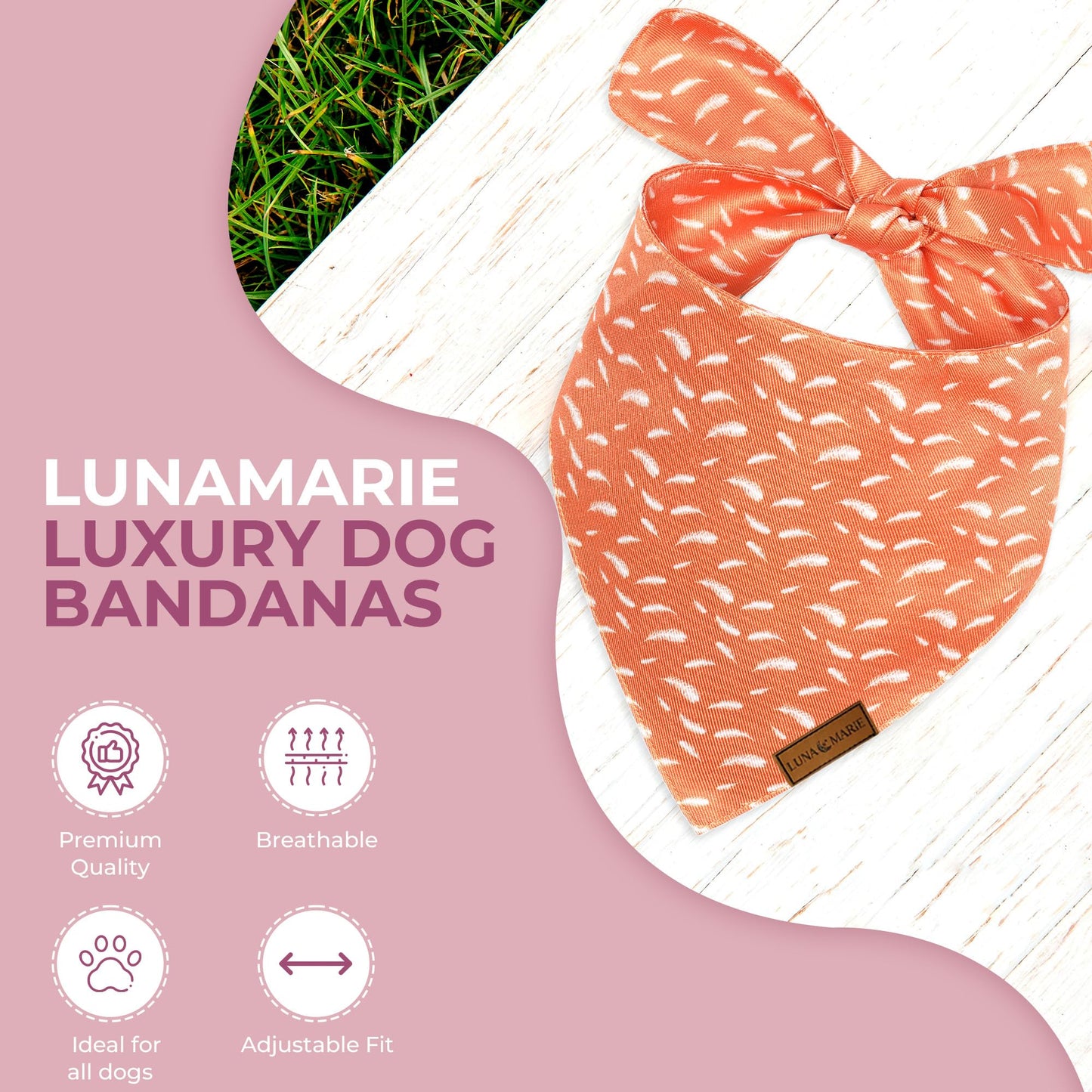 Luxury Pet Birthday Bandanas -Premium & Silky Poly Fabric | 100% Handmade | Custom Shape Dual Layered (Birthday Girl, Medium)