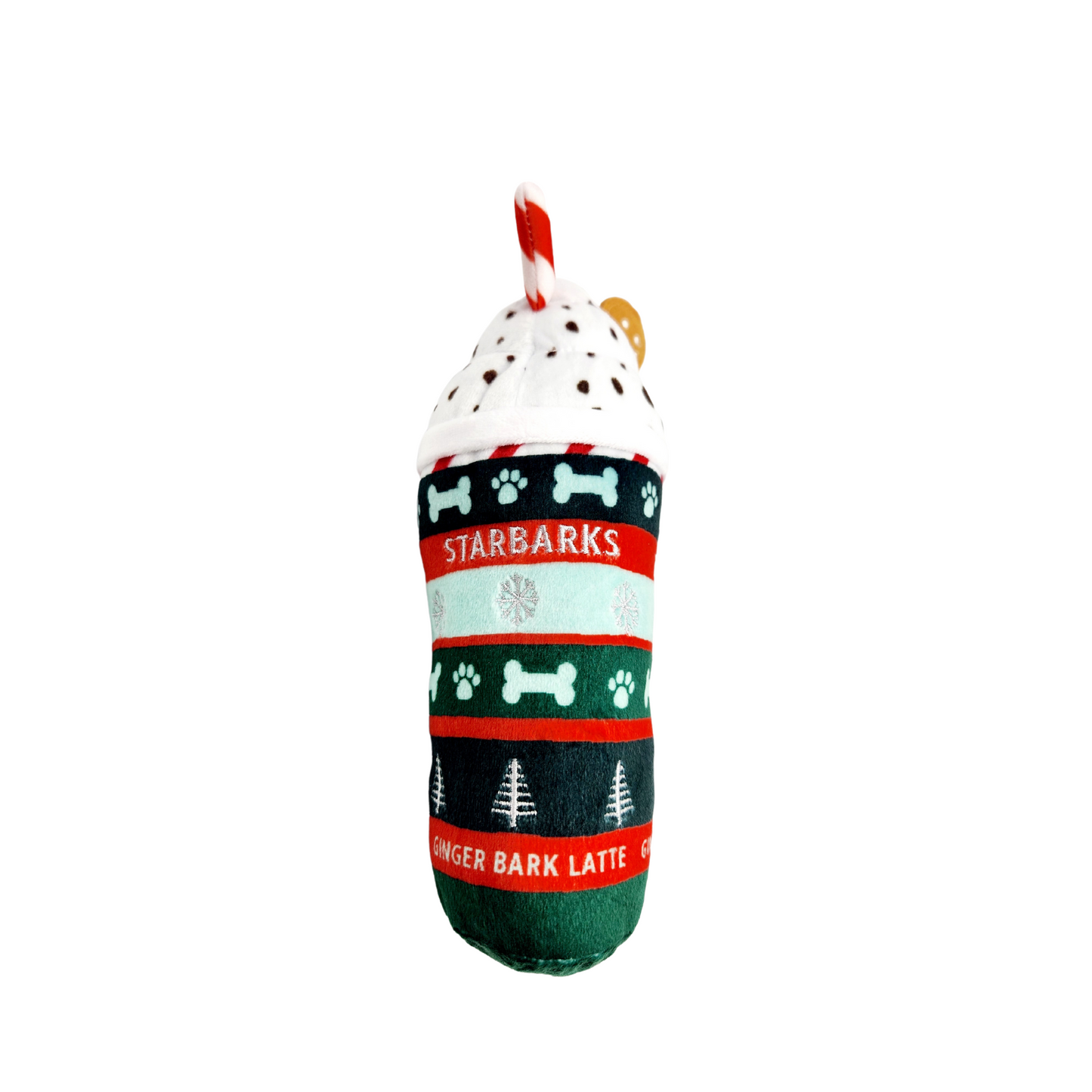 Starbarks Ginger Bark Latte Christmas Dog Toy by Haute Diggity Dog